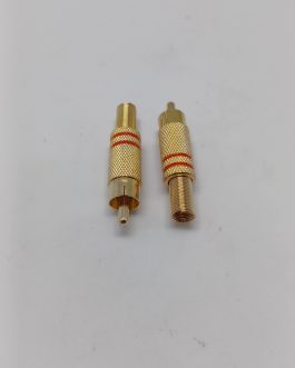 RCA Gold plug – Metal Red