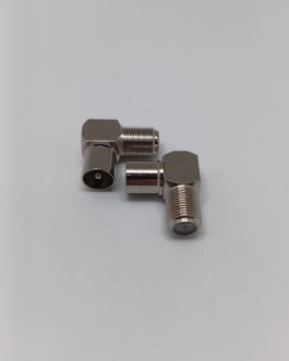 Male TV Plug to F-type Barrel angled